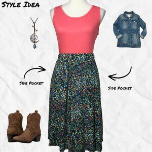 LuLaRoe Madison Skirt – Pink Pop & Confetti Dream